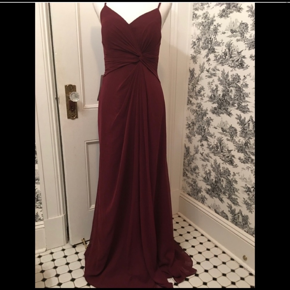 Azazie burgundy bridesmaid dress
